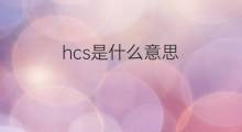 hcs是什么意思 hcs的中文翻译、读音、例句