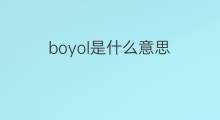 boyol是什么意思 boyol的中文翻译、读音、例句