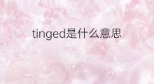 tinged是什么意思 tinged的中文翻译、读音、例句