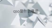 qso是什么意思 qso的中文翻译、读音、例句