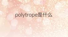 polytrope是什么意思 polytrope的中文翻译、读音、例句