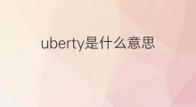 uberty是什么意思 uberty的中文翻译、读音、例句