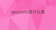 decorato是什么意思 decorato的中文翻译、读音、例句