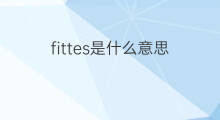 fittes是什么意思 fittes的翻译、读音、例句、中文解释