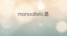 monoallelic是什么意思 monoallelic的中文翻译、读音、例句
