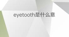 eyetooth是什么意思 eyetooth的中文翻译、读音、例句