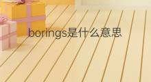 borings是什么意思 borings的中文翻译、读音、例句