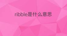 ribble是什么意思 英文名ribble的翻译、发音、来源
