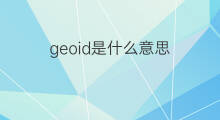 geoid是什么意思 geoid的中文翻译、读音、例句