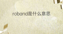roband是什么意思 roband的中文翻译、读音、例句
