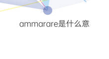 ammarare是什么意思 ammarare的中文翻译、读音、例句