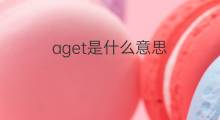 aget是什么意思 英文名aget的翻译、发音、来源