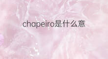 chapeiro是什么意思 chapeiro的中文翻译、读音、例句