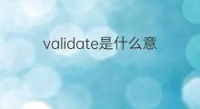 validate是什么意思 validate的中文翻译、读音、例句
