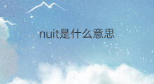 nuit是什么意思 nuit的中文翻译、读音、例句