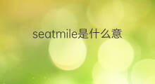 seatmile是什么意思 seatmile的中文翻译、读音、例句