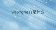 wrongness是什么意思 wrongness的中文翻译、读音、例句