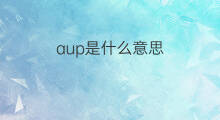 aup是什么意思 aup的中文翻译、读音、例句