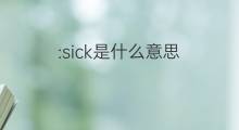 :sick是什么意思 :sick的中文翻译、读音、例句