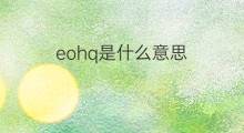 eohq是什么意思 eohq的中文翻译、读音、例句