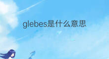 glebes是什么意思 glebes的中文翻译、读音、例句