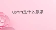 usnm是什么意思 usnm的中文翻译、读音、例句