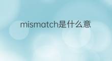 mismatch是什么意思 mismatch的中文翻译、读音、例句