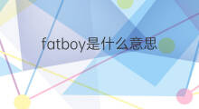 fatboy是什么意思 fatboy的翻译、读音、例句、中文解释