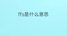 ffs是什么意思 ffs的中文翻译、读音、例句