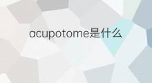acupotome是什么意思 acupotome的中文翻译、读音、例句