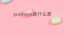 punniest是什么意思 punniest的中文翻译、读音、例句