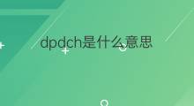 dpdch是什么意思 dpdch的中文翻译、读音、例句