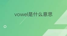 vowel是什么意思 vowel的中文翻译、读音、例句