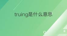 truing是什么意思 truing的中文翻译、读音、例句