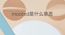 moated是什么意思 moated的中文翻译、读音、例句