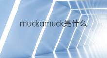 muckamuck是什么意思 muckamuck的中文翻译、读音、例句