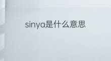 sinya是什么意思 sinya的中文翻译、读音、例句