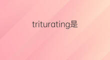 triturating是什么意思 triturating的中文翻译、读音、例句