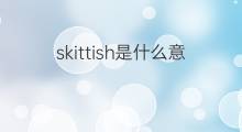 skittish是什么意思 skittish的中文翻译、读音、例句
