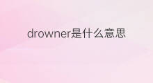drowner是什么意思 drowner的中文翻译、读音、例句