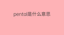 pental是什么意思 pental的中文翻译、读音、例句