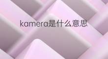 kamera是什么意思 kamera的中文翻译、读音、例句