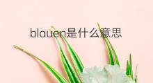 blauen是什么意思 blauen的中文翻译、读音、例句