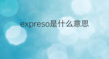 expreso是什么意思 expreso的中文翻译、读音、例句