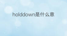 holddown是什么意思 holddown的中文翻译、读音、例句