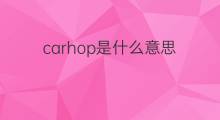 carhop是什么意思 carhop的中文翻译、读音、例句
