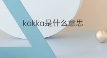 kakka是什么意思 kakka的中文翻译、读音、例句