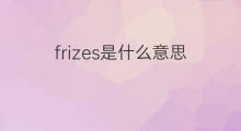 frizes是什么意思 frizes的中文翻译、读音、例句