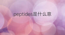 peptides是什么意思 peptides的中文翻译、读音、例句