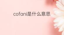 cofani是什么意思 cofani的中文翻译、读音、例句